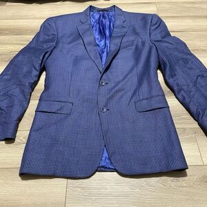 Brooks Brothers 42 Fit REDA Italian Wool REGENT FIT Blazer Jacket Blue Check 46L